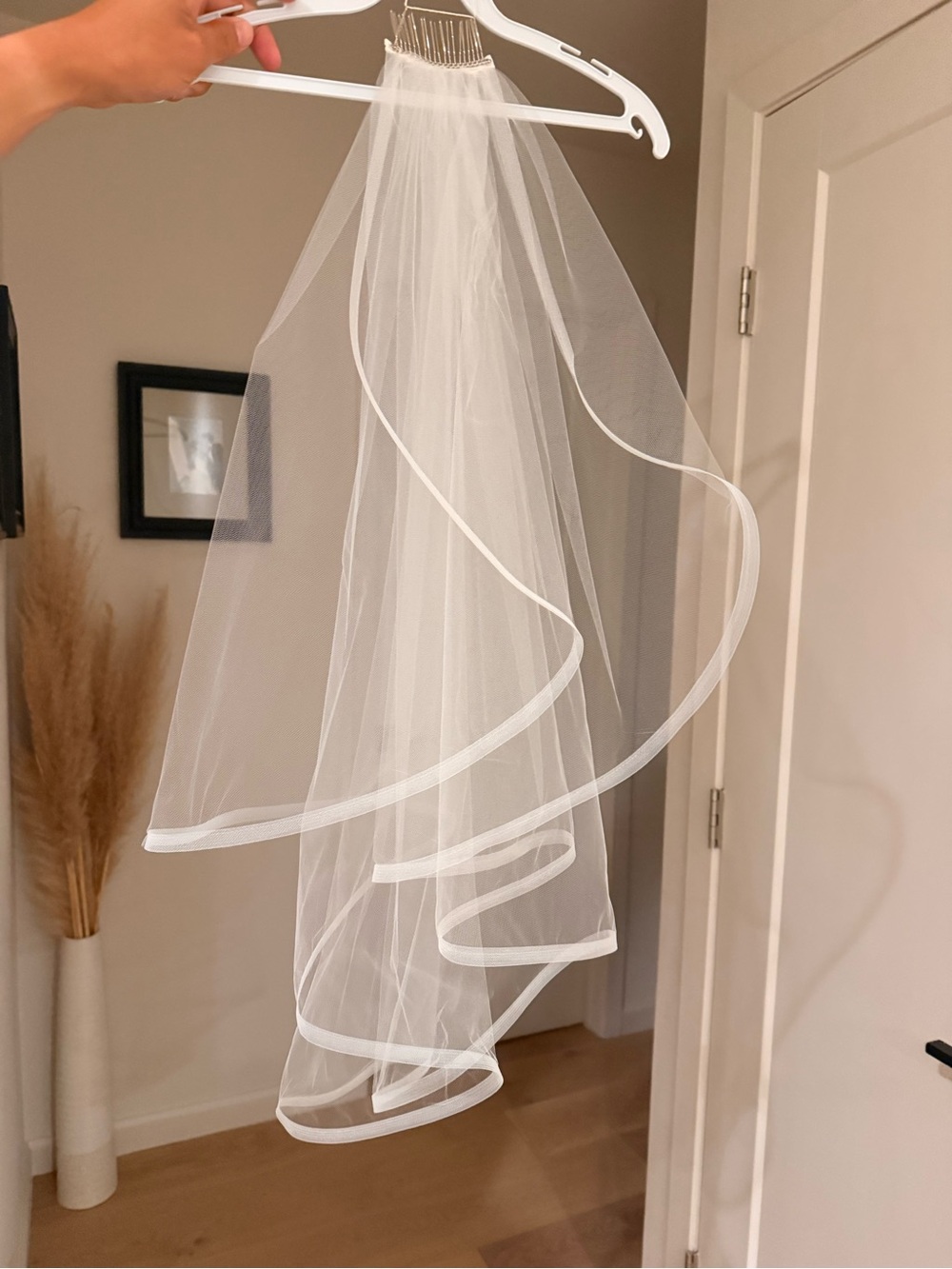 White 2 tier Bridal Veil